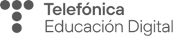 logotipo en escala de grises de telefónica educación digital